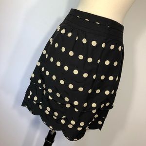 Anthropologie Floreat Scalloped Skirt Polka Dot